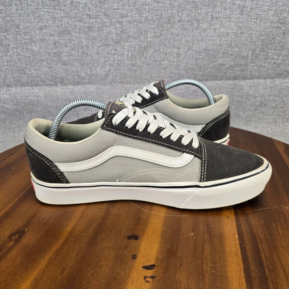 Vans Old Skool Grey Charcoal Suede Canvas Low Top Sneakers Womens 10 Mens 8.5 - Picture 7 of 14